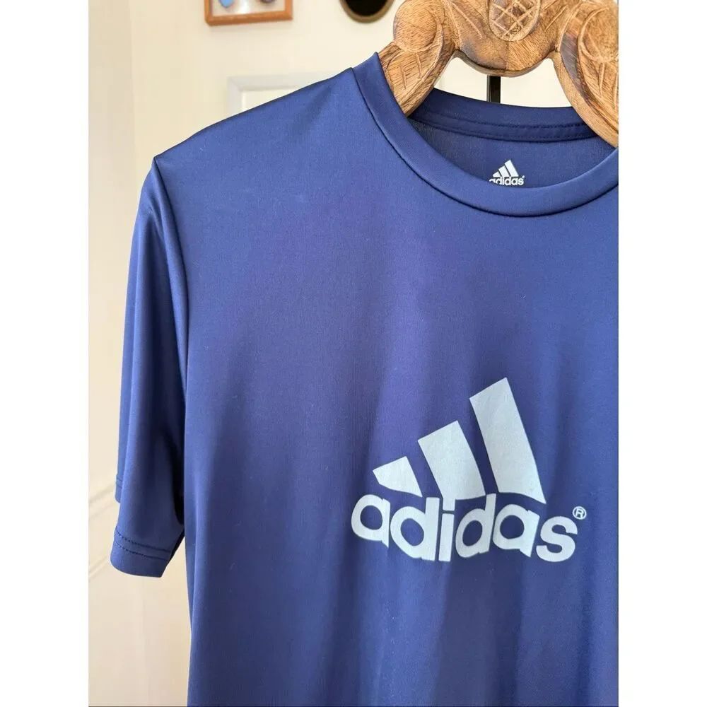 Adidas Short Sleeve Dark Blue Logo Tshirt L
